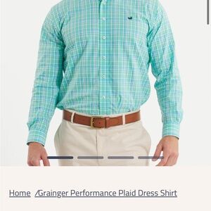 Southern Slate and Teal Plaid Dress Shirt